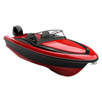 rosso e nero il motore barca isolato su trasparente sfondo png