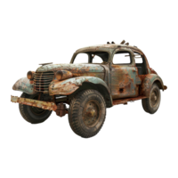 Apocalyptic car isolated on transparent background png