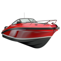 rot und schwarz Motor- Boot isoliert auf transparent Hintergrund png