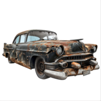 Apocalyptic car isolated on transparent background png