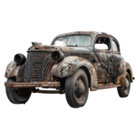 Apocalyptic car isolated on transparent background png