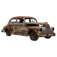 Apocalyptic car isolated on transparent background png