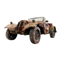 Apocalyptic car isolated on transparent background png