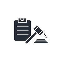 power of attorney icon. .Editable stroke.linear style sign for use web design,logo.Symbol illustration. vector