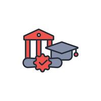 Diploma icon. .Editable stroke.linear style sign for use web design,logo.Symbol illustration. vector