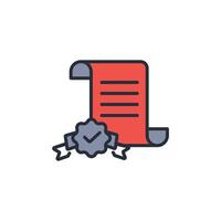 certificate icon. .Editable stroke.linear style sign for use web design,logo.Symbol illustration. vector