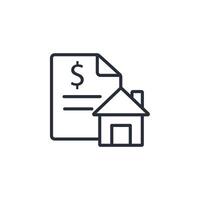 lease agreement icon. .Editable stroke.linear style sign for use web design,logo.Symbol illustration. vector