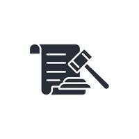 court order icon. .Editable stroke.linear style sign for use web design,logo.Symbol illustration. vector