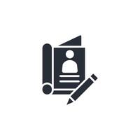 employment contract icon. .Editable stroke.linear style sign for use web design,logo.Symbol illustration. vector