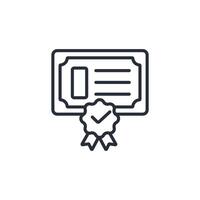 license icon. .Editable stroke.linear style sign for use web design,logo.Symbol illustration. vector