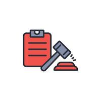 power of attorney icon. .Editable stroke.linear style sign for use web design,logo.Symbol illustration. vector