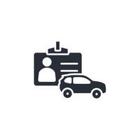 driving license icon. .Editable stroke.linear style sign for use web design,logo.Symbol illustration. vector