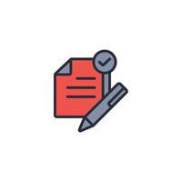 agreement icon. .Editable stroke.linear style sign for use web design,logo.Symbol illustration. vector