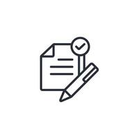 agreement icon. .Editable stroke.linear style sign for use web design,logo.Symbol illustration. vector