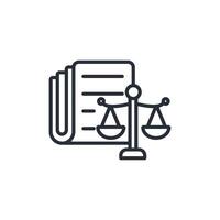 legal documents icon. .Editable stroke.linear style sign for use web design,logo.Symbol illustration. vector