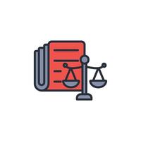 legal documents icon. .Editable stroke.linear style sign for use web design,logo.Symbol illustration. vector