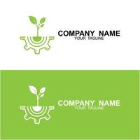 agriculture logo, farm land logo design template vector