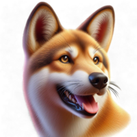 smiling dog against a clean Generated Ai png
