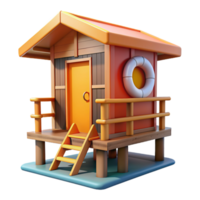 sauveteur cabane 3d atout png