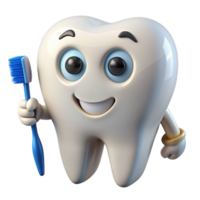 Tooth Mascot 3d Illustration png