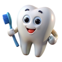 Tooth Mascot 3d Graphic png