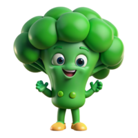 brocoli mascotte 3d icône png