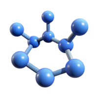 molécula estrutura 3d render png