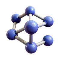 molécula estructura 3d diseño png