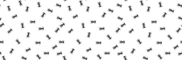 Ant trail seamless pattern. Insect invasion concept. vector