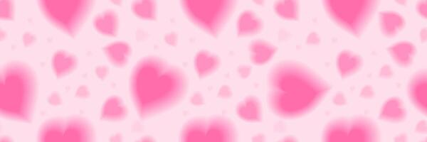 Romantic y2k pink heart seamless pattern. vector