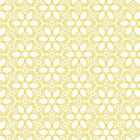 Cute Yellow Floral Pattern On White Background vector