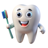 Tooth Mascot 3d Element png