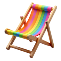 colorida de praia cadeira 3d Projeto png