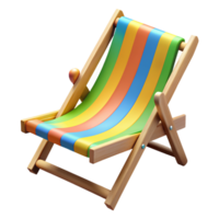 Colorful Beach Chair 3d Illustration png