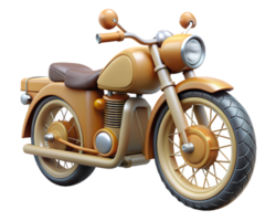 Antique Motorcycle 3d Object png