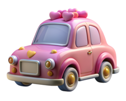 Cute Wedding Car 3d Decoration png