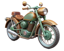 antico motociclo 3d illustrazione png