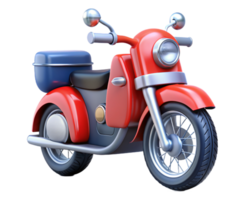 antique moto 3d dessin animé png