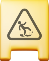 3d plastic wet floor sign png