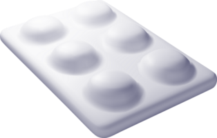 3D blister with pills for illness png