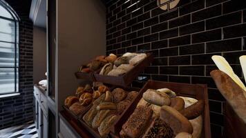 Assorted Array of Bread in Display Case video