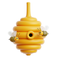 Biene Bienenstock 3d Illustration png