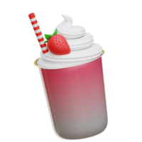 Milkshake 3d Illustration png