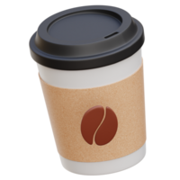 illustration 3d de café png