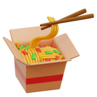 fideos 3d ilustración png