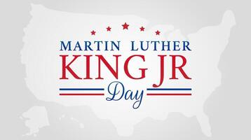 MLK Martin Luther King Jr. Day Illustration Background with American Map vector