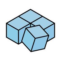 Ice cube icon. Freeze. vector