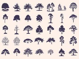 Tree Silhouettes Set vector