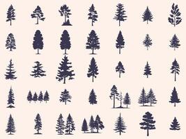 Tree Silhouettes Set vector