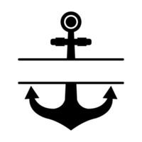 Anchor split name on white background vector